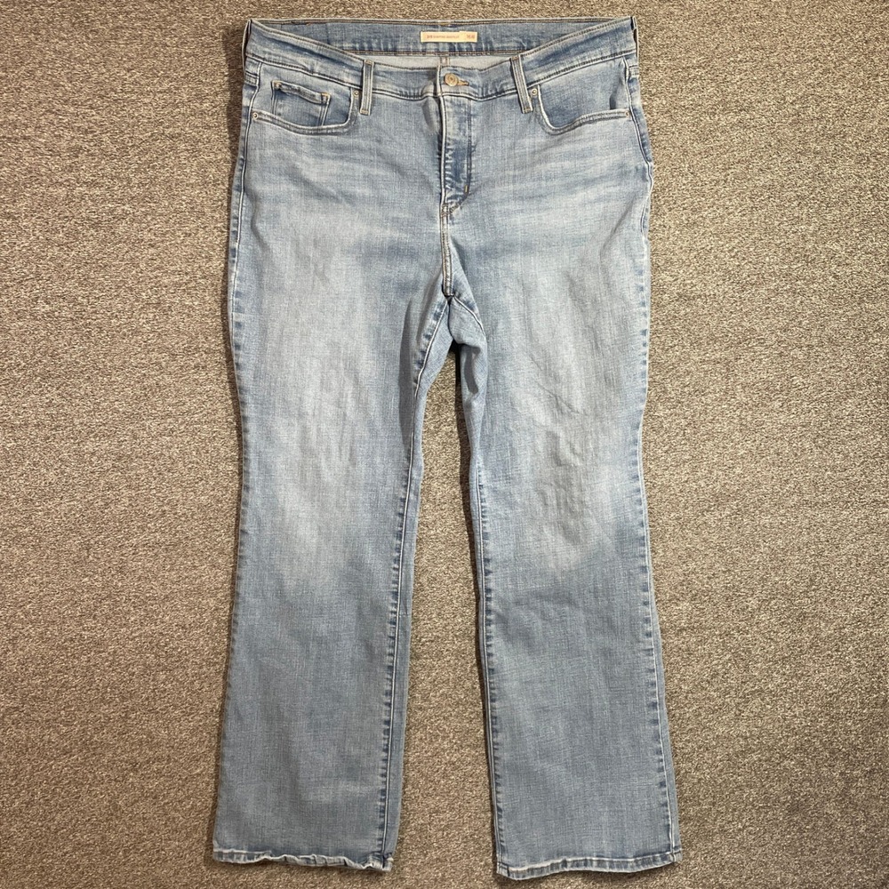 Levi's 315 Shaping Bootcut Jeans Womens 16W Light Wash‎ Denim